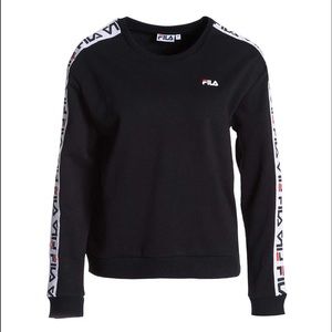 Black and white fila crew neck